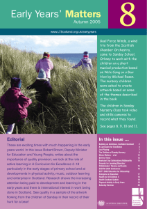 8 Early Years’ Matters Autumn 2005