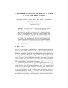 Compositional Predictability Analysis of Mixed Critical Real Time Systems Abdeldjalil Boudjadar