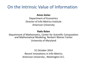 On the Intrinsic Value of Information
