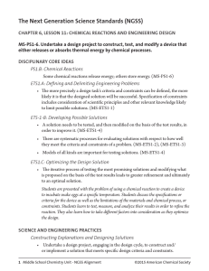 The Next Generation Science Standards (NGSS)