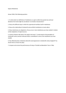 Aspects Melodrama  Answer ONE of the following questions