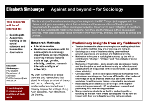 Elisabeth Simbuerger Against and beyond – for Sociology