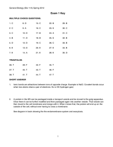 Exam 1 Key