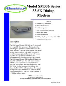 Model SM336 Series 33.6K Dialup Modem