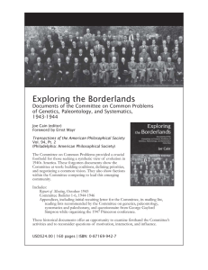 Exploring the Borderlands Documents of the Committee on Common Problems 1943-1944