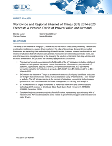 Worldwide and Regional Internet of Things (IoT) 2014–2020
