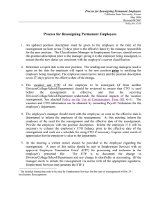 Process for Reassigning Permanent Employees