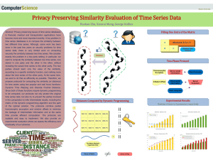 Privacy Preserving Similarity Evaluation of Time Series Data