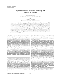 Eye movements serialize memory for objects in scenes