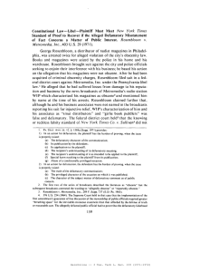 Constitutional Law-Libel-Plaintiff Must Meet New York Times