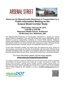 Public Information Meeting on the Arsenal Street Corridor Study