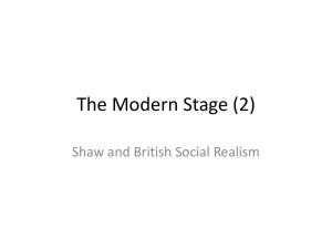 The Modern Stage (2) Shaw and British Social Realism