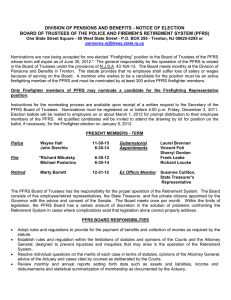 DIVISION OF PENSIONS AND BENEFITS - NOTICE OF ELECTION