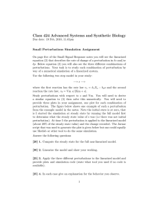 Class 424 Advanced Systems and Synthetic Biology Small Perturbations Simulation Assignment