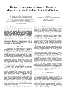 Design Optimization of Security-Sensitive Mixed-Criticality Real-Time Embedded Systems , Yue Ma