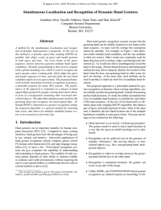 Simultaneous Localization and Recognition of Dynamic Hand Gestures