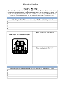 Back to Normal SEPA Activity 5 Handout