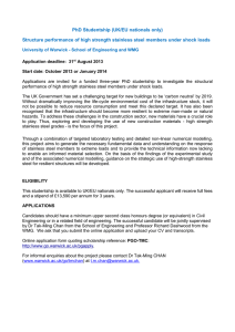 PhD Studentship (UK/EU nationals only)