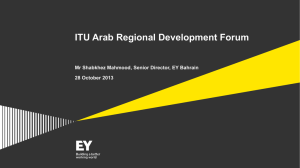 ITU Arab Regional Development Forum 28 October 2013