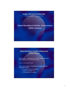 Global Broadband Satellite Infrastructure (GBSI) Initiative