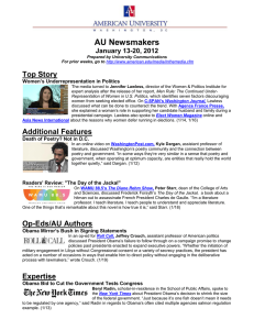 AU Newsmakers Top Story January 13-20, 2012