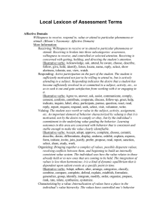 Local Lexicon of Assessment Terms