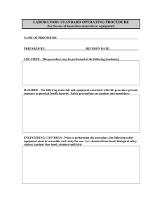LABORATORY STANDARD OPERATING PROCEDURE
