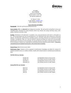 SYLLABUS Music 280/480 Concert Jazz Ensemble