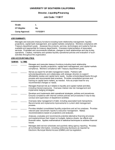 UNIVERSITY OF SOUTHERN CALIFORNIA Director, Liquidity/Financing Job Code: 113817