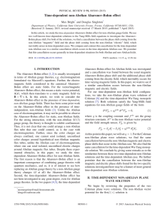 Time-dependent non-Abelian Aharonov-Bohm effect Max Bright and Douglas Singleton