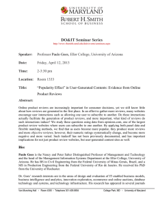 DO&amp;IT Seminar Series  Paulo Goes
