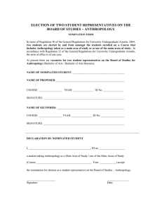 ELECTION OF TWO STUDENT REPRESENTATIVES ON THE