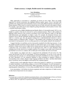 Chunk accuracy: A simple, flexible metric for translation quality