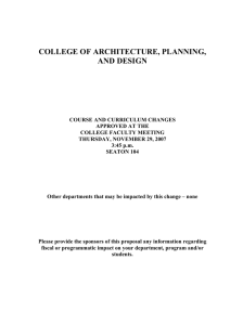 COLLEGE OF ARCHITECTURE, PLANNING, AND DESIGN