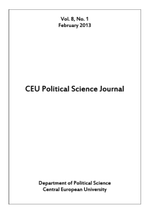 CEU Political Science Journal Vol. 8, No. 1 February 2013