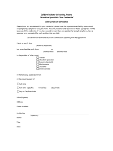 California State University, Fresno Education Specialist Clear Credential