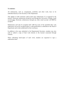 To students:  submitted directly to the Secretary of the Department.
