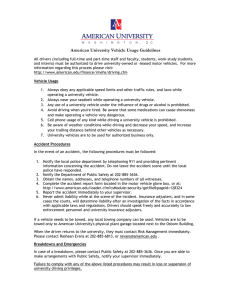 American University Vehicle Usage Guidelines