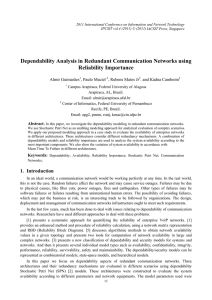 Dependability Analysis in Redundant Communication Networks using Reliability Importance Almir Guimarães