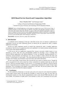 QOS Based Service Search and Composition Algorithm Maria Allauddin Shah