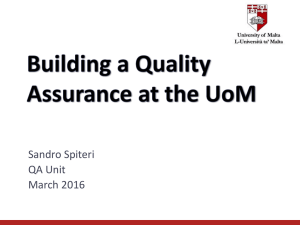 Sandro Spiteri QA Unit March 2016