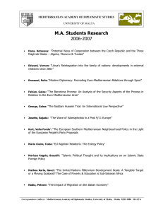 M.A. Students Research 2006-2007