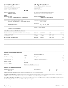 Material Safety Data Sheet U.S. Department of Labor