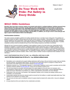 Do Your Work with Pride: Put Safety in Every Stride MOLD OSHA Guidelines