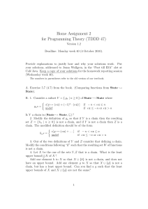 Home Assignment 2 for Programming Theory (TDDD 47)
