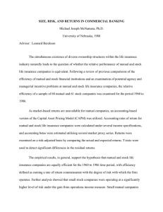 SIZE, RISK, AND RETURNS IN COMMERCIAL BANKING  Michael Joseph McNamara, Ph.D.