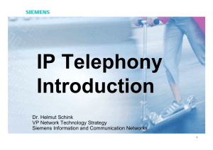 Dr. Helmut Schink VP Network Technology Strategy Siemens Information and Communication Networks 1
