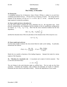 Homework  Due Friday, 12 December