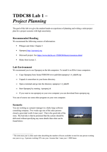 TDDC88 Lab 1 – Project Planning