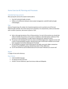 Agile Methodologies: XP and Scrum Exercise